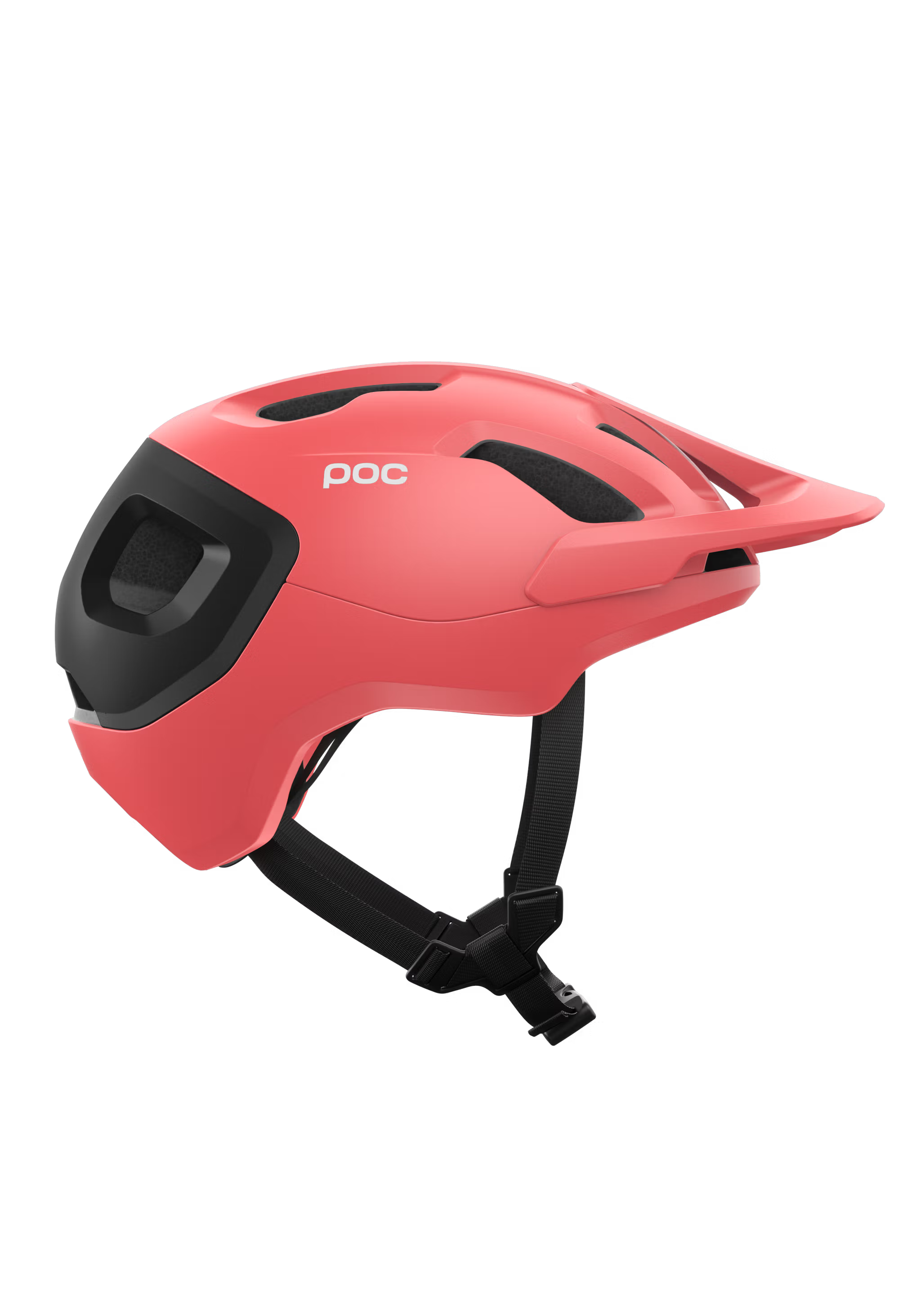Red helmet with black accents on a white background
