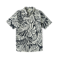 Black and white patterned shirt on a white background