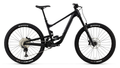 Black mountain bike on a white background