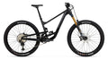 Black mountain bike on a white background