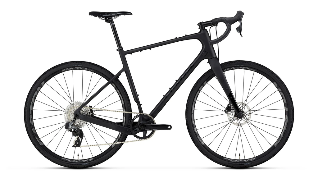 Black bicycle on a white background