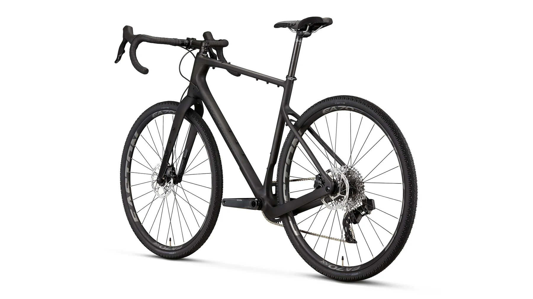 Black bicycle on a white background