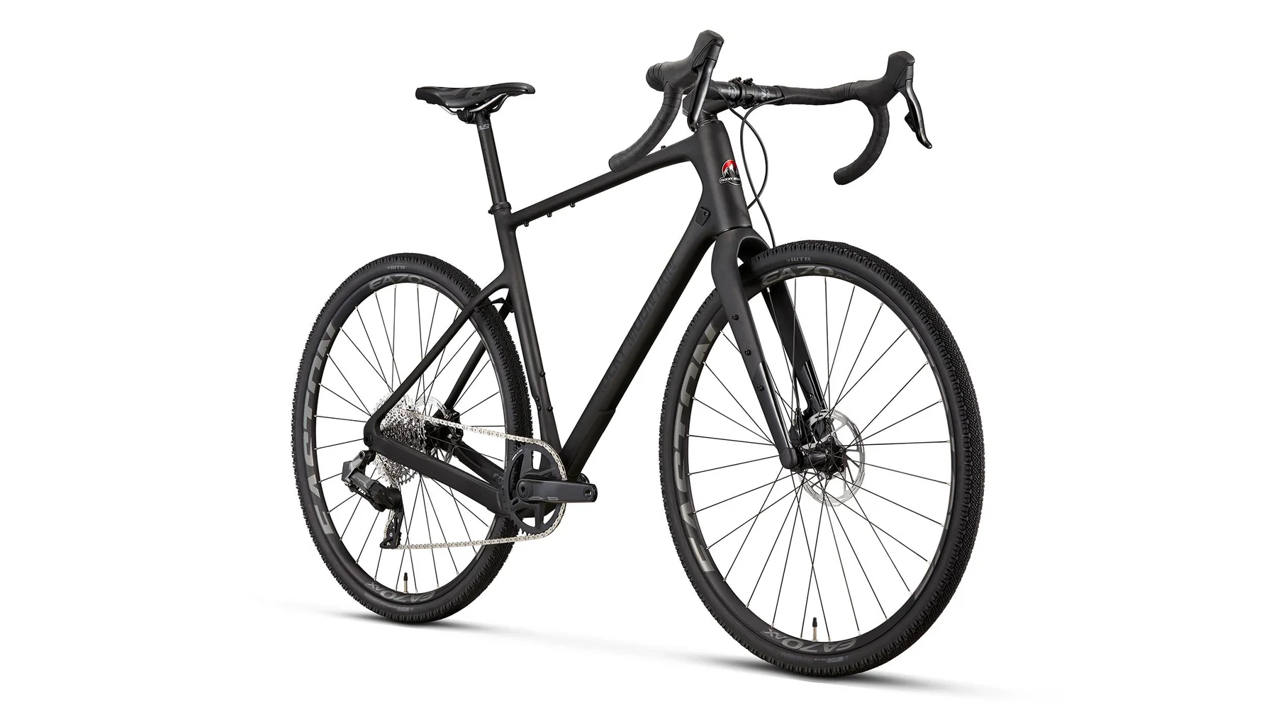 Black bicycle on a white background