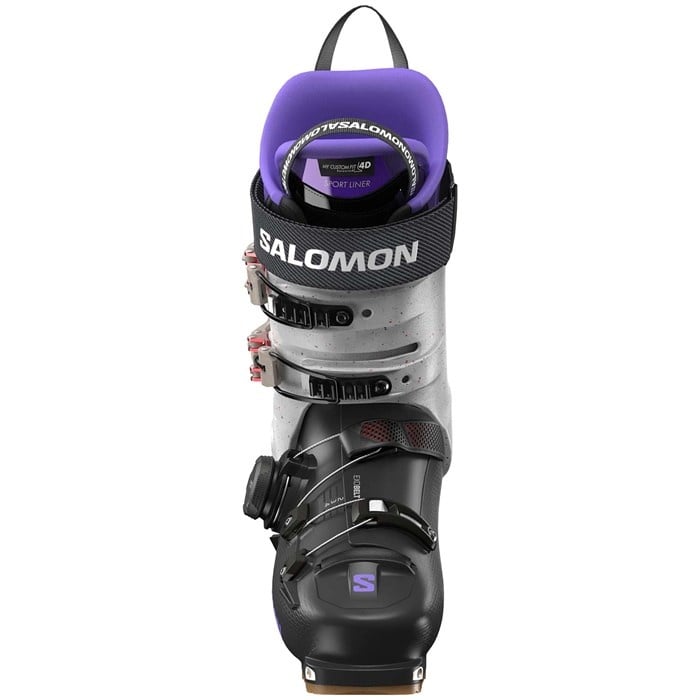 Salomon ski boot on a white background