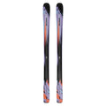 Two skis with a colorful design on a white background