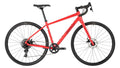 Red bicycle on a white background