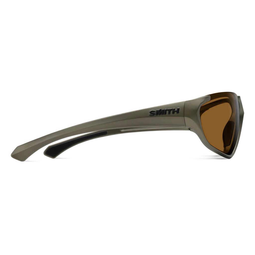 Smith sunglasses with brown lenses on a white background