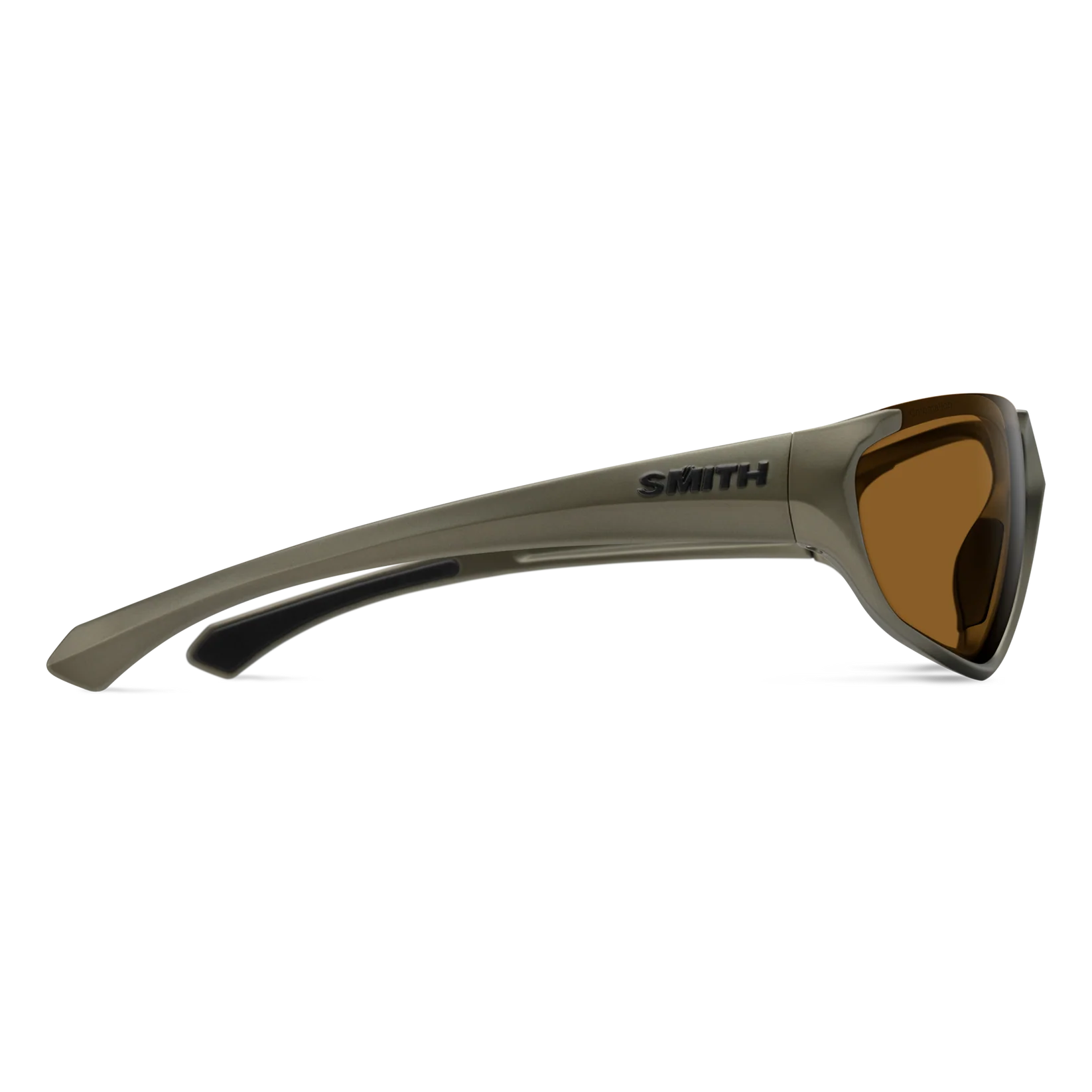 Smith sunglasses with brown lenses on a white background