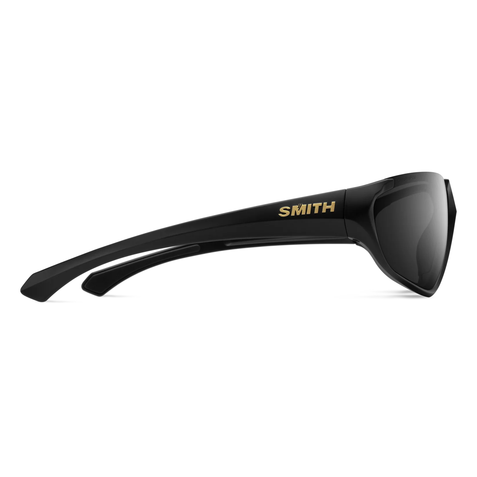 Black sunglasses with 'Smith' logo on a white background