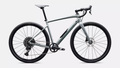 Gray bicycle on a white background