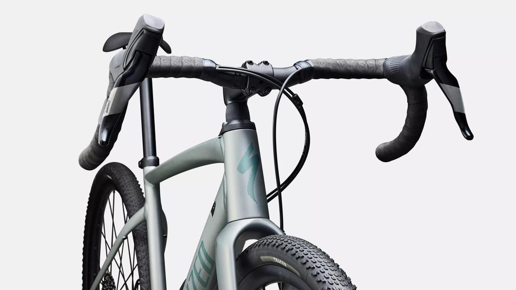 Close-up of a bicycle with a blurred background