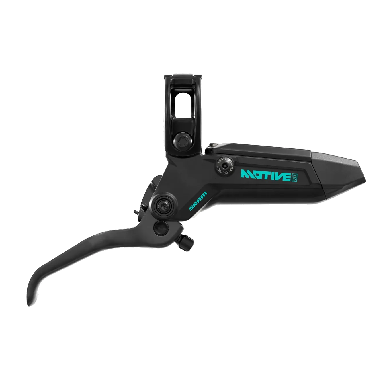 Black brake lever with 'Motive' branding on a white background
