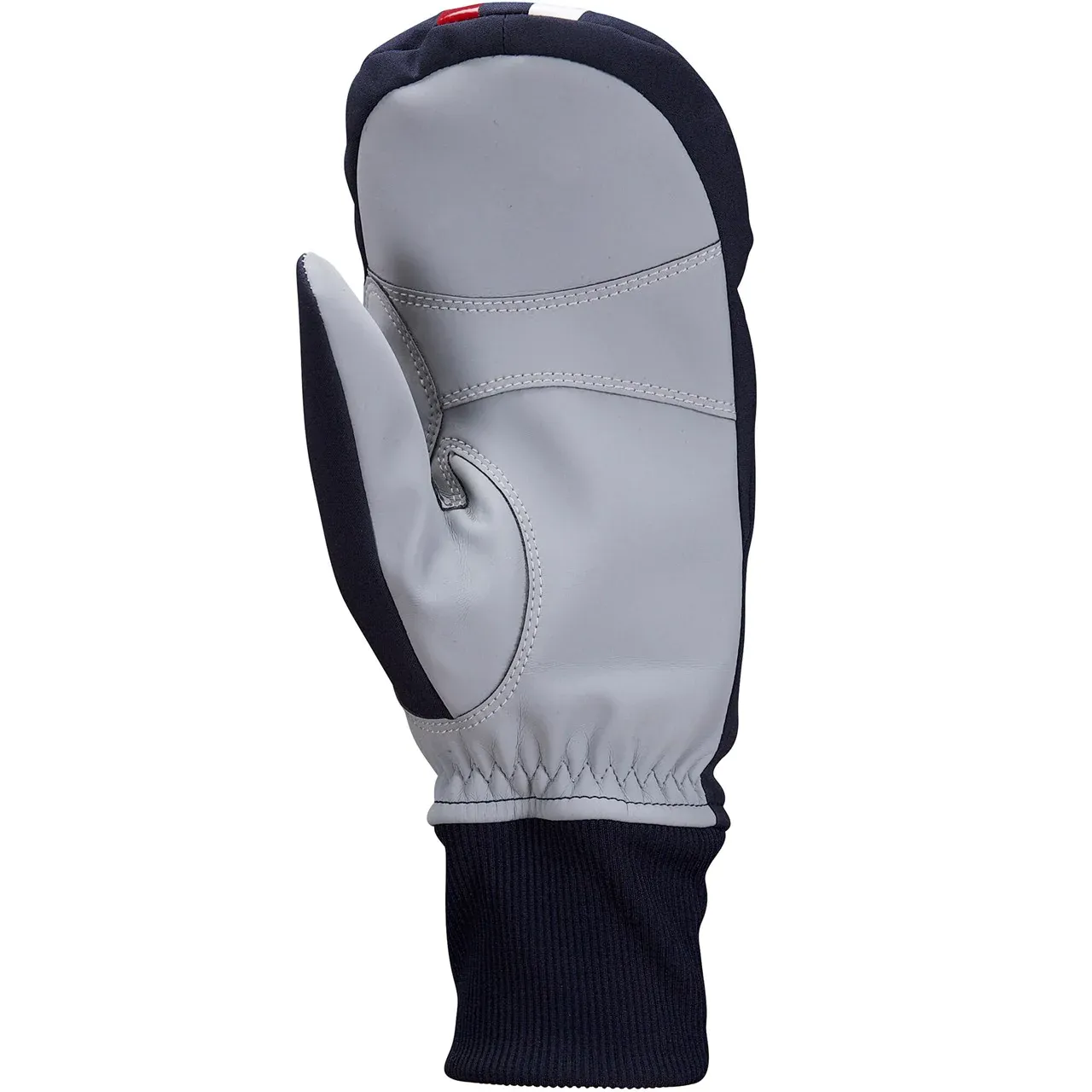 Gray and black glove on a white background