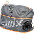 Gray bag with orange accents and 'Swix' branding on a white background