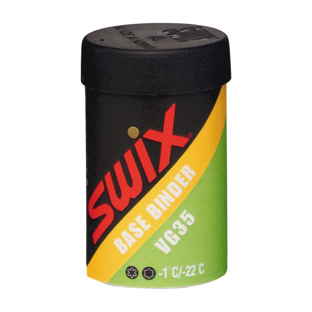 Swix base binder container with black lid on a white background