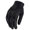 Black glove with a brand logo on a white background
