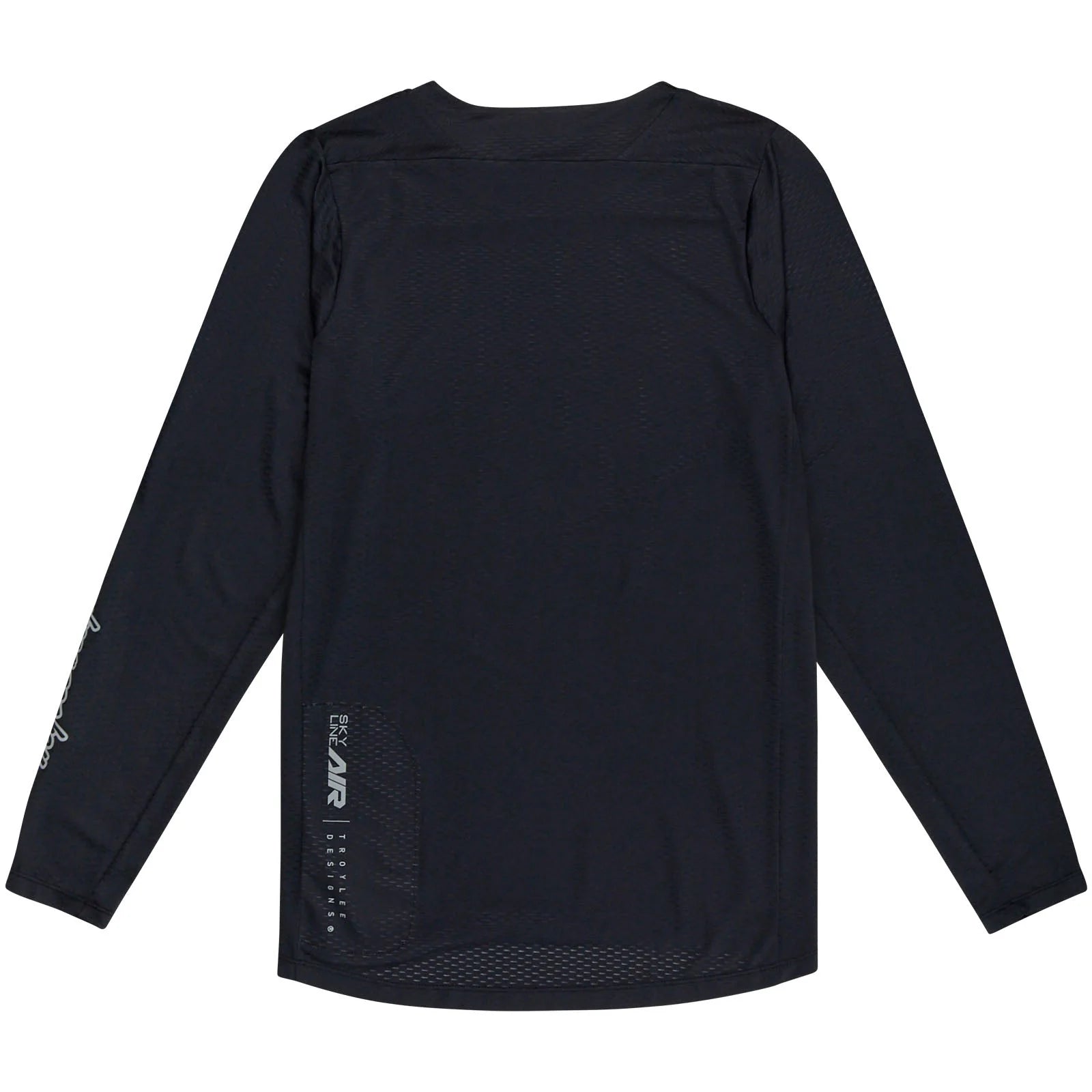 Black long-sleeve shirt on a white background