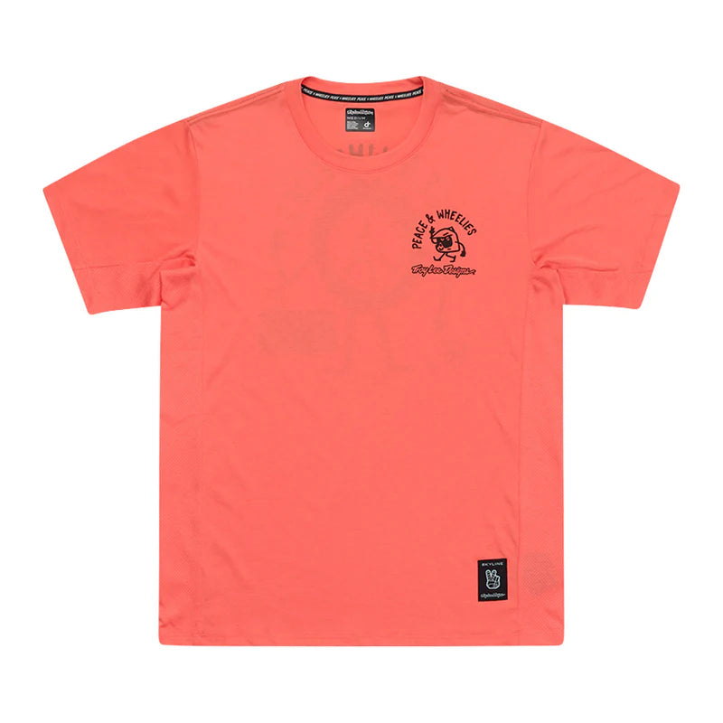 Orange t-shirt with a logo on a white background