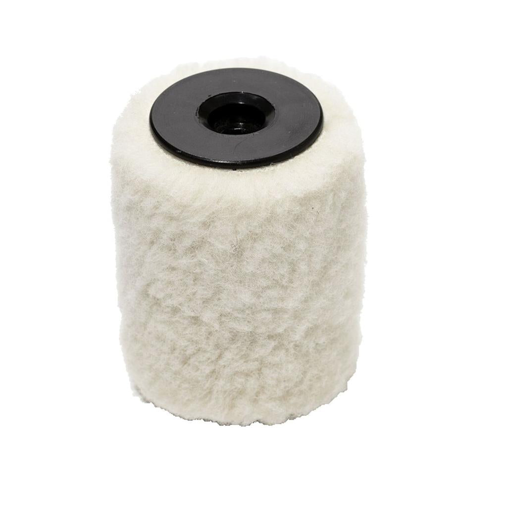 Cylindrical brush with a black center on a white background