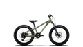 Green children's bike on a white background