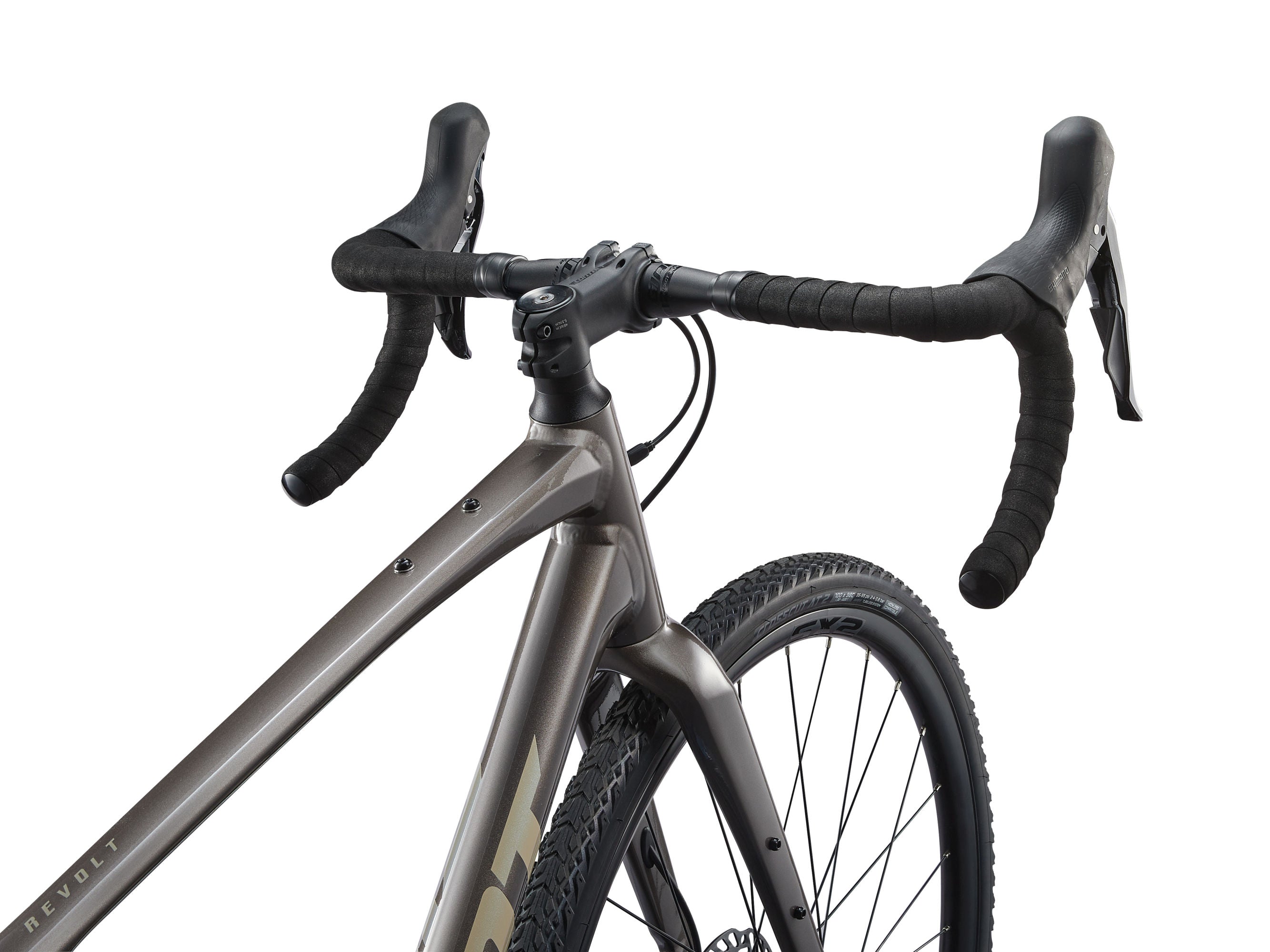 Close-up of a bicycle with a white background