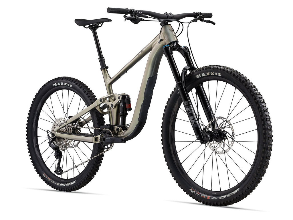 Mountain bike with Maxxis tires on a white background