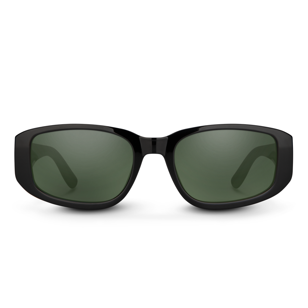 Suncloud Lane polarized sunglasses, Black / Polarized Gray Green Lens