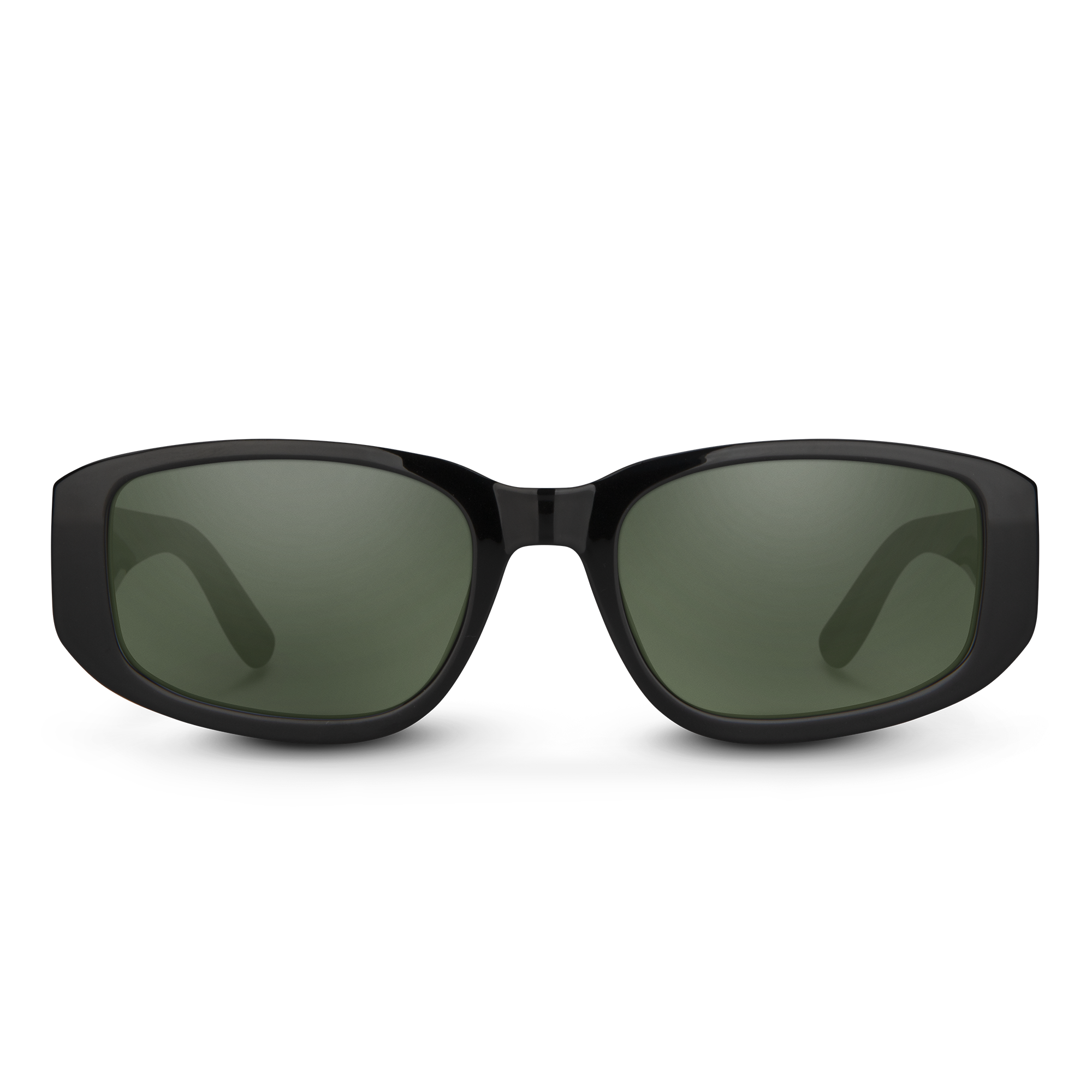 Suncloud Lane polarized sunglasses, Black / Polarized Gray Green Lens