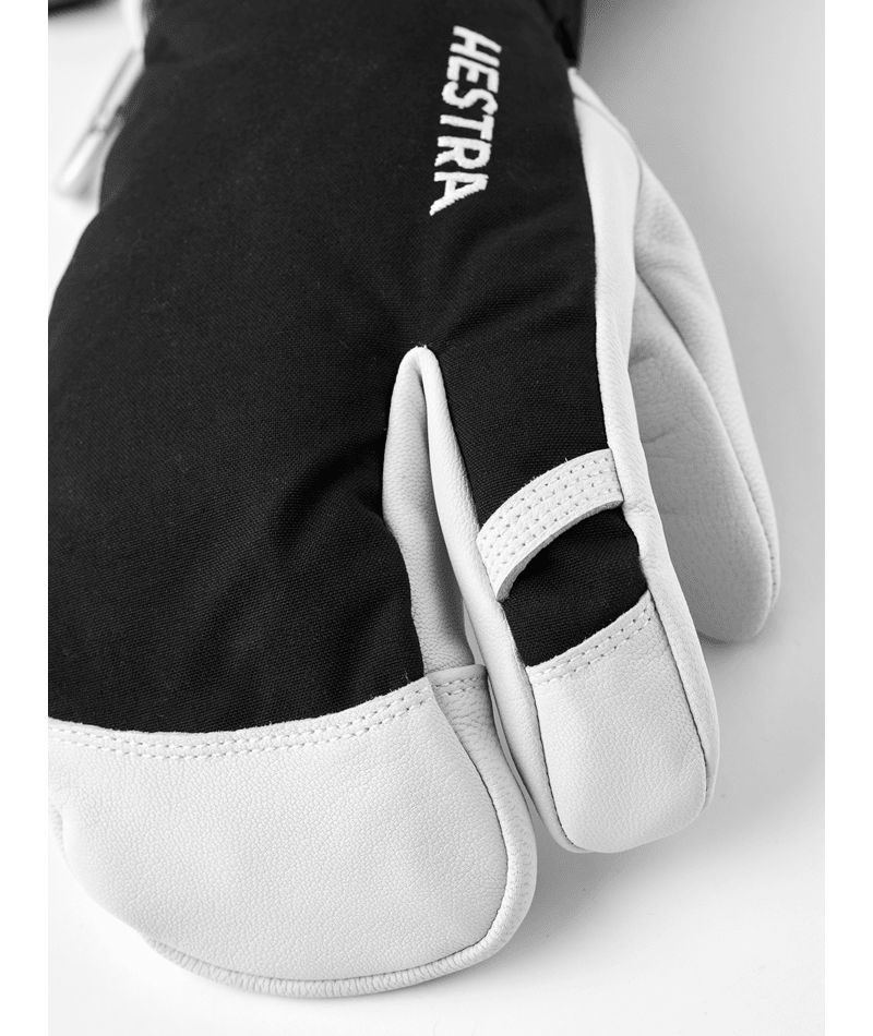 Gants de ski héliportés en cuir de l'armée à 3 doigts