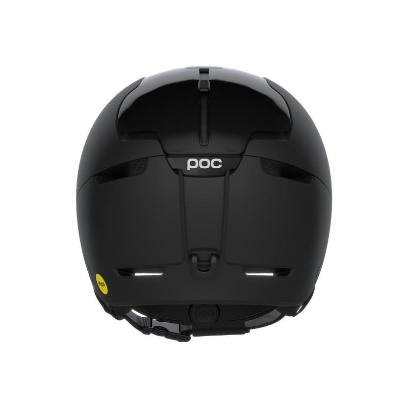 Black helmet with POC logo on a white background