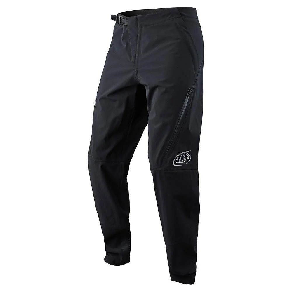 Black pants with a logo on a white background