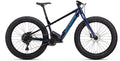 Blue and black electric bike on a white background
